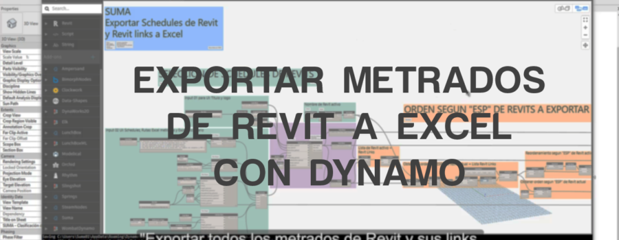 Exportar metrados revit excel dynamo
